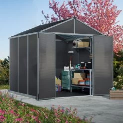 Abri De Jardin RUBICON 5,4m² En Aluminium Et Polycarbonate - Canopia By Palram -Boutique De Jardin abri de jardin rubicon 237x229cm en aluminium et polycarbonate canopia by palram 3