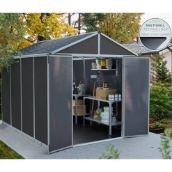 Abri De Jardin RUBICON 7,2m² En Aluminium Et Polycarbonate - Palram - Canopia -Boutique De Jardin abri de jardin rubicon 237x303cm en aluminium et polycarbonate palram canopia 3