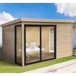 Abri De Jardin Seda 9,22m² En Bois Massif 28mm Avec Double Porte Vitrée - SOLID -Boutique De Jardin abri de jardin seda 922m en bois massif 28mm avec double porte vitree solid 1