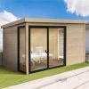 Abri De Jardin Seda 9,22m² En Bois Massif 28mm Avec Double Porte Vitrée - SOLID -Boutique De Jardin abri de jardin seda 922m en bois massif 28mm avec double porte vitree solid