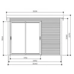 Abri De Jardin Seda 9,22m² En Bois Massif 28mm Avec Double Porte Vitrée - SOLID -Boutique De Jardin abri de jardin seda 922m en bois massif 28mm avec double porte vitree solid 2