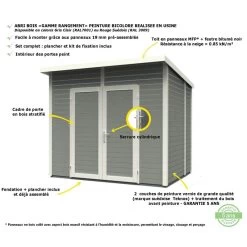 Abri De Jardin Skur 1 2,19m² + Plancher Traité Peint Anthracite Baltic -Boutique De Jardin abri de jardin skur 1 219m plancher traite peint anthracite baltic 5