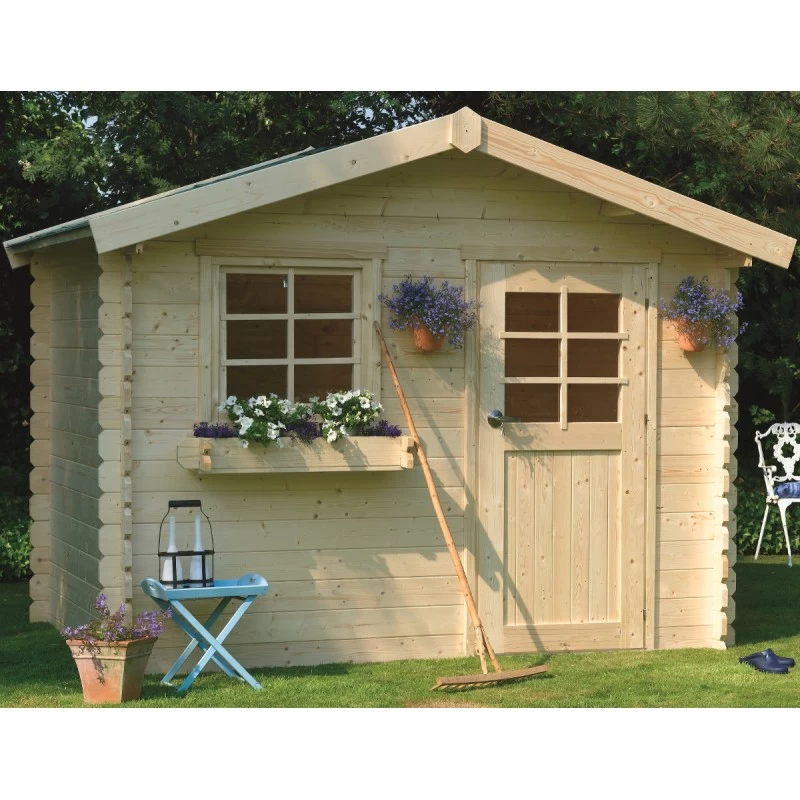 Abri De Jardin Sologne 8,88m² En Bois Massif 28mm Autoclave - SOLID 3 Abri De Jardin Sologne 8,88m² En Bois Massif 28mm Autoclave - SOLID