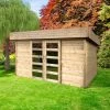 Abri De Jardin Stockholm 11,42m² En Bois Traité Autoclave 28mm Avec Double Porte - SOLID -Boutique De Jardin abri de jardin stockholm 1142m en bois traite autoclave 28mm avec double porte solid