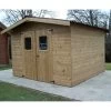 Abri Therma 10,33m² En Bois Thermo Traité Et Toiture Onduline HABRITA -Boutique De Jardin abri de jardin therma 1033m en bois thermo traite ecologique habrita