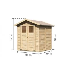Abri De Jardin Dahme 3 De 3,31m² Panneaux Bois 14mm - Karibu -Boutique De Jardin abri de jardin tobin 3 de 331m panneaux bois 14mm karibu 2