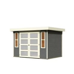 Abri De Jardin Toit Plat 6,55m² Bois Gris 19mm Mühlendorf 4 - Karibu 10 Abri De Jardin Toit Plat 6,55m² Bois Gris 19mm Mühlendorf 4 - Karibu -Boutique De Jardin abri de jardin toit plat 655m en bois vitrifie gris 19mm muhlendorf karibu 2