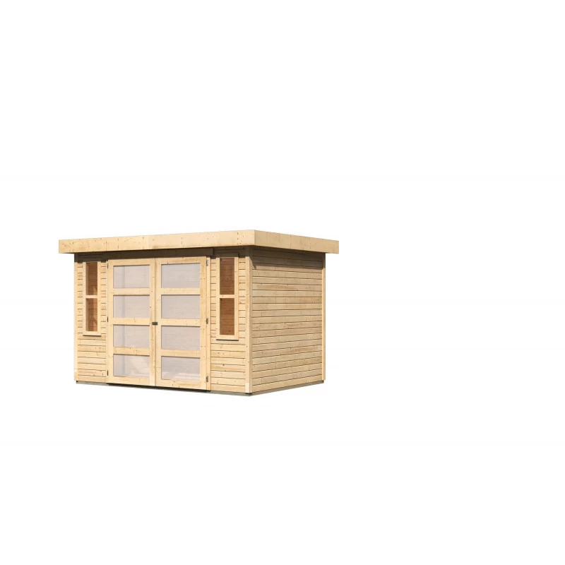 Abri De Jardin Toit Plat 6,55m² Bois Gris 19mm Mühlendorf 4 - Karibu 8 Abri De Jardin Toit Plat 6,55m² Bois Gris 19mm Mühlendorf 4 - Karibu – Image 6