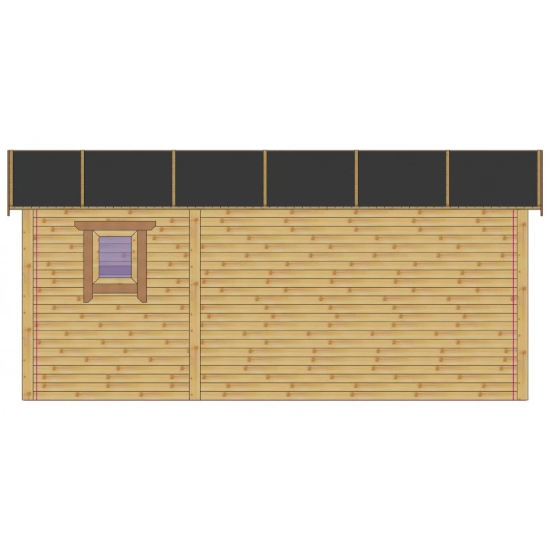 Abri En Bois 19m² Isolation Parois 100mm Traité Marron Gardy Shelter 8 Abri En Bois 19m² Isolation Parois 100mm Traité Marron Gardy Shelter – Image 6