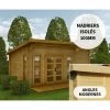 Abri En Bois 22m² Isolation Parois 100mm Traité Marron Gardy Shelter -Boutique De Jardin abri en bois 22m isolation parois 100mm traite marron gardy shelter