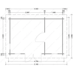 Abri En Bois Cloisonné 15m² MODERNE - Madriers 28mm Gardy Shelter -Boutique De Jardin abri en bois cloisonne 15m moderne madriers 28mm gardy shelter 2