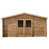 Abri En Bois Massif 12m² PRIMO 28mm Traité Teinté Marron Gardy Shelter 2 Abri En Bois Massif 12m² PRIMO 28mm Traité Teinté Marron Gardy Shelter -Boutique De Jardin abri en bois massif 12m primo 28mm traite teinte marron gardy shelter