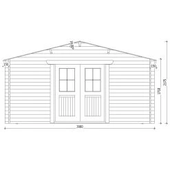 Abri En Bois Massif 12m² PRIMO 28mm Traité Teinté Marron Gardy Shelter -Boutique De Jardin abri en bois massif 12m primo 28mm traite teinte marron gardy shelter 3