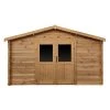 Abri En Bois Massif 13m² PRIMO 28mm Traité Teinté Marron Gardy Shelter -Boutique De Jardin abri en bois massif 13m primo 28mm traite teinte marron gardy shelter