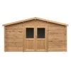 Abri En Bois Massif 16m² PRIMO 28mm Traité Teinté Marron Gardy Shelter -Boutique De Jardin abri en bois massif 16m primo 28mm traite teinte marron gardy shelter