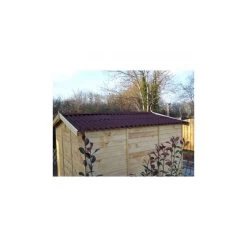 Abri En Bois Massif 5,76m² – Panneaux 16mm + Plancher + Couverture Plaques Ondulées -Boutique De Jardin abri en bois massif 576m panneaux 16mm plancher couverture plaques ondulees 2