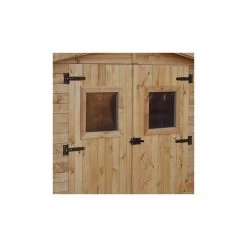 Abri En Bois Massif 5,76m² – Panneaux 16mm + Plancher + Couverture Plaques Ondulées -Boutique De Jardin abri en bois massif 576m panneaux 16mm plancher couverture plaques ondulees 4