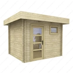 Abri En Bois Massif 7,5m² MODERNE - Madriers 40mm Gardy Shelter -Boutique De Jardin abri en bois massif 75m moderne madriers 40mm gardy shelter 2