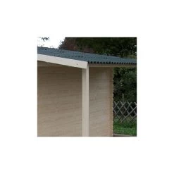 Abri En Bois Massif 9,9m² + Bûcher 3m² - 28mm + Couverture Ondulée - Habrita -Boutique De Jardin abri en bois massif 99 m bucher 385m 28mm couverture ondulee 3