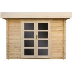 Abri En Bois Massif 9m² MODERNE - Madriers 40mm Gardy Shelter -Boutique De Jardin abri en bois massif 9m moderne madriers 40mm gardy shelter 5