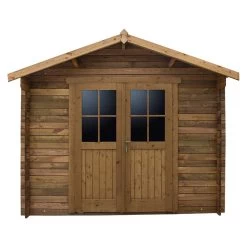 Abri En Bois Massif 9m² PLUS 28mm Traité Teinté Marron Gardy Shelter 10 Abri En Bois Massif 9m² PLUS 28mm Traité Teinté Marron Gardy Shelter -Boutique De Jardin abri en bois massif 9m plus 28mm traite teinte marron gardy shelter 2