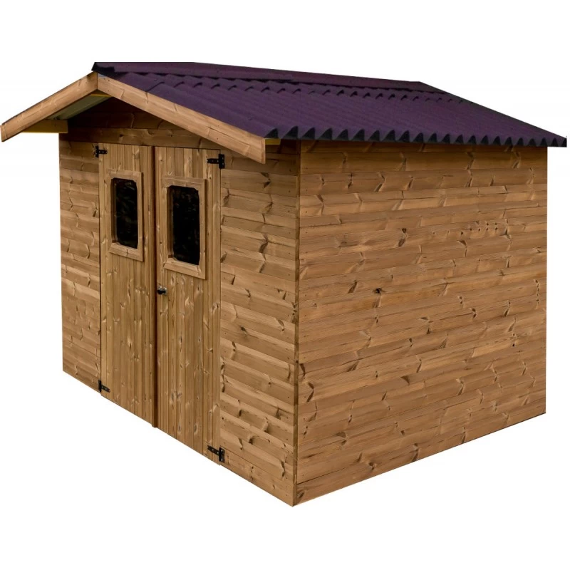 Abri En Bois Thermo Traité Thiers 11,97m² Et Toiture Onduline HABRITA 4 Abri En Bois Thermo Traité Thiers 11,97m² Et Toiture Onduline HABRITA – Image 2