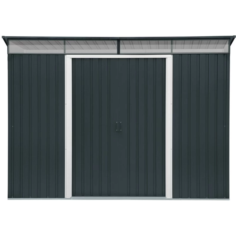 Abri En Métal Anthracite Avec Puits De Lumière Skylight 4,85m² DURAMAX + Kit Ancrage 6 Abri En Métal Anthracite Avec Puits De Lumière Skylight 4,85m² DURAMAX + Kit Ancrage – Image 4