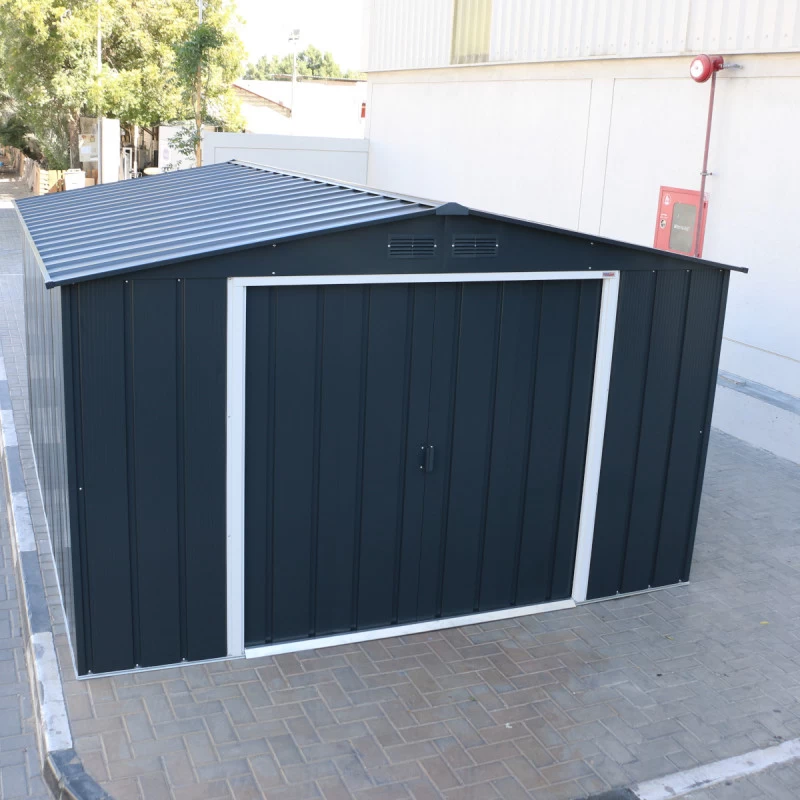 Abri En Métal Parois Hautes Anthracite Colussus 7,79m² DURAMAX + Kit Ancrage 8 Abri En Métal Parois Hautes Anthracite Colussus 7,79m² DURAMAX + Kit Ancrage – Image 6