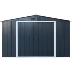 Abri En Métal Parois Hautes Anthracite Colussus 9,74m² DURAMAX + Kit Ancrage -Boutique De Jardin abri en metal parois hautes anthracite colussus 972m duramax kit ancrage 2
