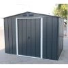 Abri En Métal Parois Hautes Anthracite Titan Premium 4,77m² DURAMAX + Kit Ancrage -Boutique De Jardin abri en metal parois hautes anthracite titan premium 477m duramax kit ancrage