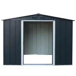 Abri En Métal Parois Hautes Anthracite Titan Premium 4,77m² DURAMAX + Kit Ancrage -Boutique De Jardin abri en metal parois hautes anthracite titan premium 477m duramax kit ancrage 2