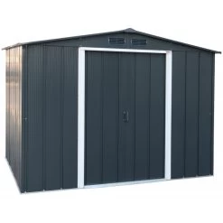 Abri En Métal Parois Hautes Anthracite Titan Premium 4,77m² DURAMAX + Kit Ancrage -Boutique De Jardin abri en metal parois hautes anthracite titan premium 477m duramax kit ancrage 4