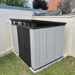 Abri Monopente En Résine Brossée Brossium 6m² + Plancher KETER -Boutique De Jardin abri en resine brossee monopente brossium 6m plancher keter 5