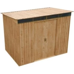 Abri Monopente En Métal Imitation Bois Skylight 4,84m² - DURAMAX + Kit D'ancrage -Boutique De Jardin abri monopente en metal imitation bois skylight 484m duramax 5