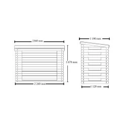 Abri Range-bûches 4 Stères Madriers Massif 20mm Certifié -Boutique De Jardin abri range buches 4 steres madriers massif 20mm certifie 2