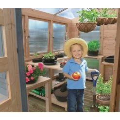 Abri Serre En Bois Massif 28mm - 8,91m² Toit Gradin SOLID -Boutique De Jardin abri serre en bois massif 28mm 921m toit gradin solid 4