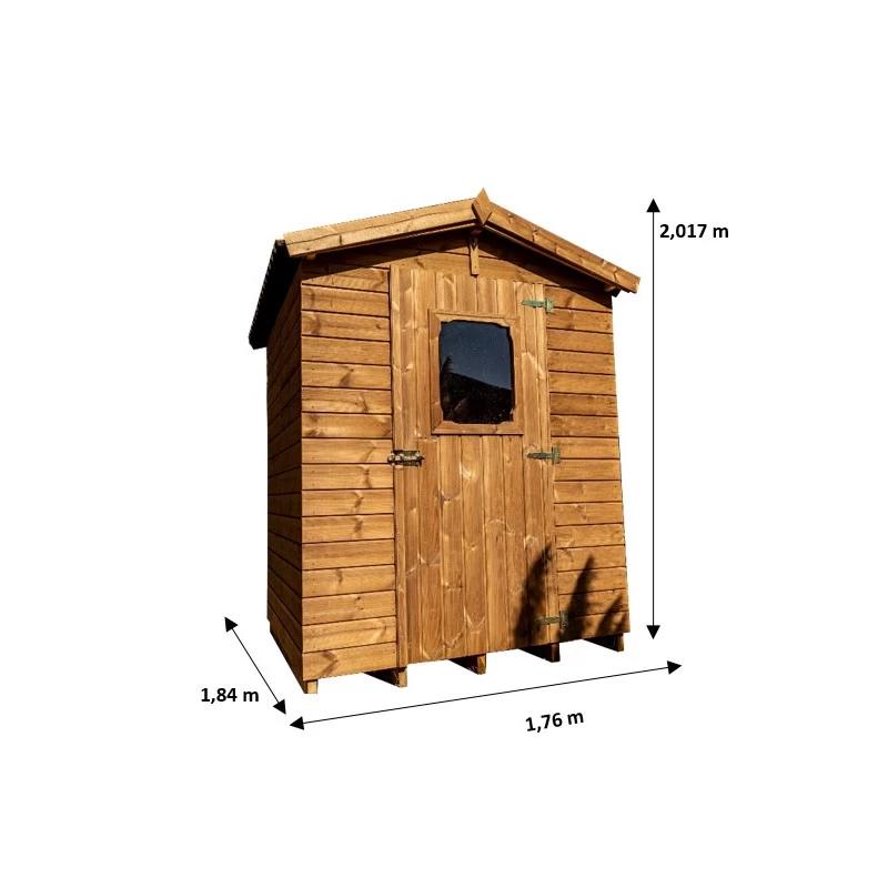 Abri Therma 3,24m² En Bois Thermo Traité Avec Plancher - HABRITA 4 Abri Therma 3,24m² En Bois Thermo Traité Avec Plancher - HABRITA – Image 2