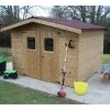 Abri Thermabri 11,97m² En Bois Thermo Traité Toiture Onduline HABRITA -Boutique De Jardin abri thermabri 1197m en bois thermo traite toiture onduline habrita