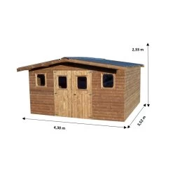 Abri Thermabri 15,14m² En Bois Thermo Traité Toiture En Acier HABRITA 10 Abri Thermabri 15,14m² En Bois Thermo Traité Toiture En Acier HABRITA -Boutique De Jardin abri thermabri 1514m en bois thermo traite toiture en acier habrita 2