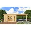 Abri Toit Plat 13,60m² Bois Massif 40mm Radeburg 3 Avec Appentis 330cm – Karibu -Boutique De Jardin abri toit plat 1360m bois massif 40mm radeburg 3 avec appentis 330cm karibu