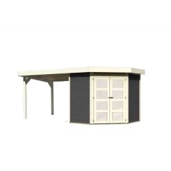 Abri Toit Plat 4,62m² Goldendorf 3 + Auvent En Bois Vitrifié Gris 19mm - Karibu 13 Abri Toit Plat 4,62m² Goldendorf 3 + Auvent En Bois Vitrifié Gris 19mm - Karibu -Boutique De Jardin abri toit plat 462m goldendorf 3 auvent en bois vitrifie gris 19mm karibu 5