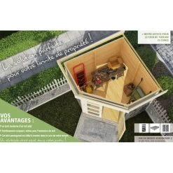 Abri Toit Plat 4,62m² Goldendorf 3 En Bois Vitrifié Gris 19mm - Karibu -Boutique De Jardin abri toit plat 462m goldendorf 3 en bois vitrifie gris 19mm karibu 2