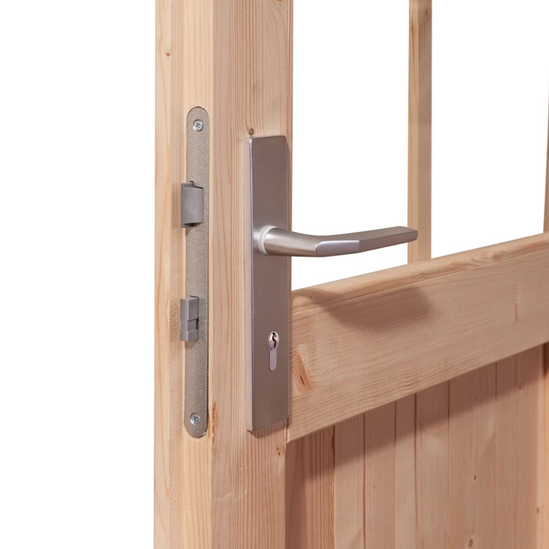 Abri Toit Plat 9,55m² Bois Massif Gris Terre 40mm Northeim 3 Avec Appentis 330cm Et Paroi Arrière – Karibu 8 Abri Toit Plat 9,55m² Bois Massif Gris Terre 40mm Northeim 3 Avec Appentis 330cm Et Paroi Arrière – Karibu – Image 6