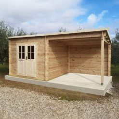 Abri Toit Plat 9m² PLUS + Terrasse Couverte Latérale 9m² Gardy Shelter