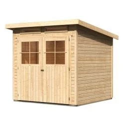 Abri Toit Plat En Bois Massif 19mm 4.62m² Glücksburg 3 - Karibu -Boutique De Jardin abri toit plat en bois massif 19mm 462m glucksburg 3 karibu 3