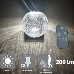 Applique Solaire Décorative Helios 200lm Avec Détection - MUNDUS