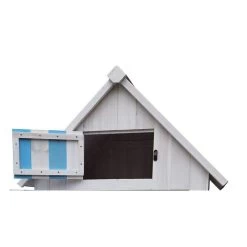 Armoire De Jardin En Bois Lasuré Bleu Et Blanc 0,41m² - Habrita -Boutique De Jardin armoire de jardin en bois lasure bleu et blanc 041m habrita 3