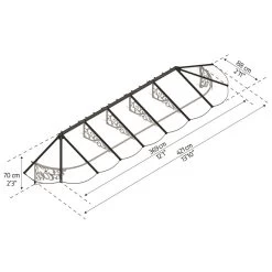 Auvent Marquise En Polycarbonate 4mm Lily XL™ 4100 – Canopia -Boutique De Jardin auvent marquise en polycarbonate 4mm lily xl 4100 canopia 2