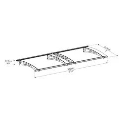 Auvent Marquise Transparent AQUILA™ 3000 - Palram - Canopia -Boutique De Jardin auvent marquise transparent aquila 3000 palram 1 2