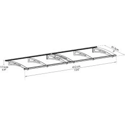Auvent Marquise Transparent AQUILA™ 4100 - Palram - Canopia -Boutique De Jardin auvent marquise transparent aquila 4100 palram 4